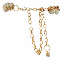 Deal Fashionista 4 Strands Rhinestones Pearls Chain Belt