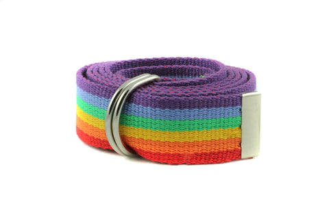 D Ring Canvas Webbed Cotton Belt for Adult and Kids 1.25"