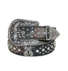 Western Six Shooter Conchos Rhinestone Belt