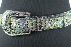 Western Six Shooter Conchos Rhinestone Belt