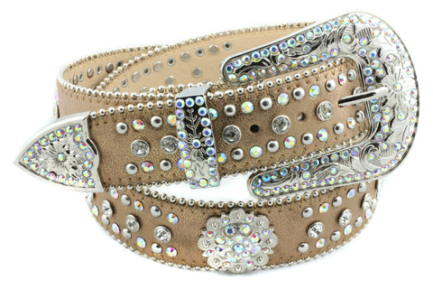 Western Wild Berry Conchos Rhinestone Belt