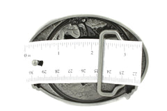 Soaring Eagle Round Buckle Silver
