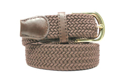Deal Fashionista Woven Elastic Stretch Belt With Gold Buckle 1.25" Wide