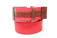 Deal Fashionista Men's Webbed and Cotton Leather Belt