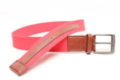 Deal Fashionista Men's Webbed and Cotton Leather Belt