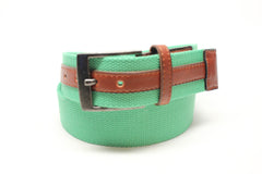 Deal Fashionista Men's Webbed and Cotton Leather Belt