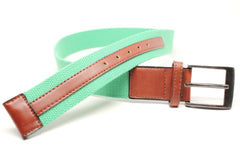 Deal Fashionista Men's Webbed and Cotton Leather Belt