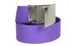 Unisex Canvas Military Web Belt with Flip Top Metal Buckle 1.5 Width
