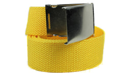 Unisex Canvas Military Web Belt with Flip Top Metal Buckle 1.5 Width