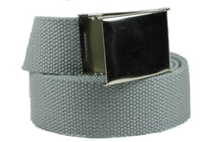 Unisex Canvas Military Web Belt with Flip Top Metal Buckle 1.5 Width
