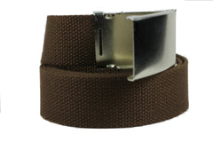 Unisex Canvas Military Web Belt with Flip Top Metal Buckle 1.5 Width