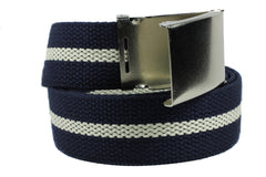 Unisex Canvas Military Web Belt with Flip Top Metal Buckle 1.5 Width