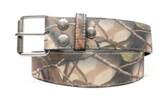 DF Camo Leather Strap Snap On Belt 1.5"